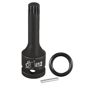 uxcell 1/2-Inch Drive x M12 Impact Triple Square Spline Bit Socket ...