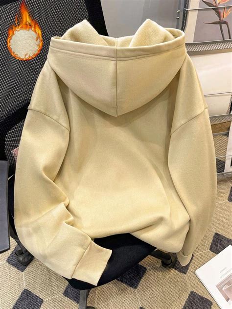 Manfinity Hypemode Moletom Oversized de Ombro Caído Grosso na Cor Caqui ...