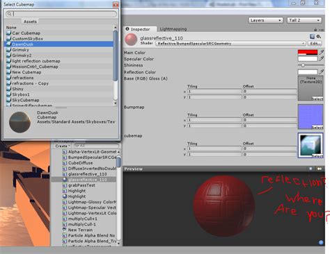 Image result for Unity Reflective Material