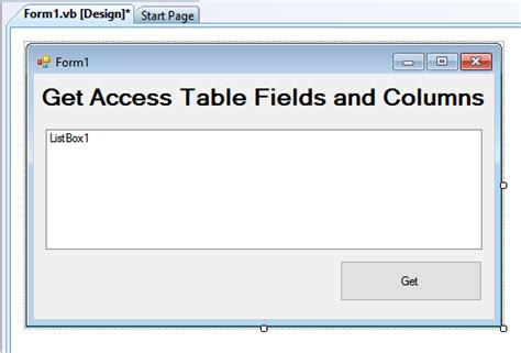 Visual Basic .Net Update Access Table 的图像结果