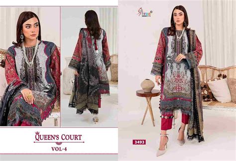 QUEENS COURT VOL-4 BY SHREE FABS 3491 TO 3497 SERIES DESIGNER PAKISTANI ...