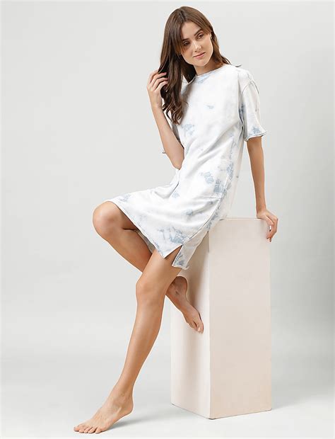 Buy Dyed Regular Length Round Neck Night Dress at Marks & Spencer