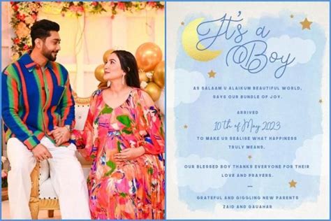 It's a boy! Gauahar Khan and Zaid Darbar blessed with their first child ...