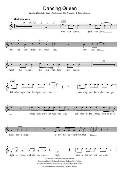 ABBA - Dancing Queen sheet music