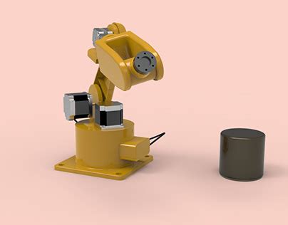 Robot Arm SolidWorks Simulation 的图像结果