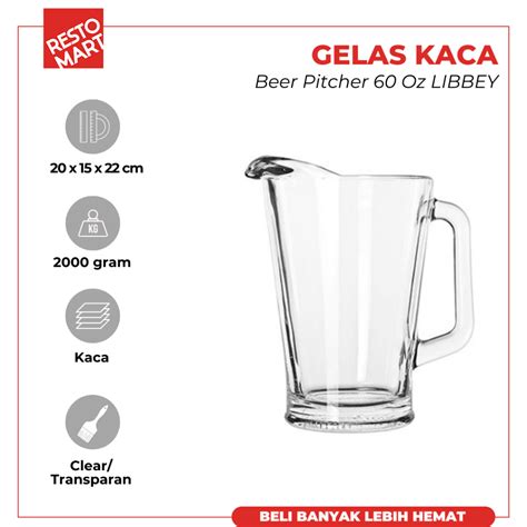 Jual Gelas Kaca 1.8 Liter / Beer Pitcher 60 oz LIBBEY Kaca (2063029 ...