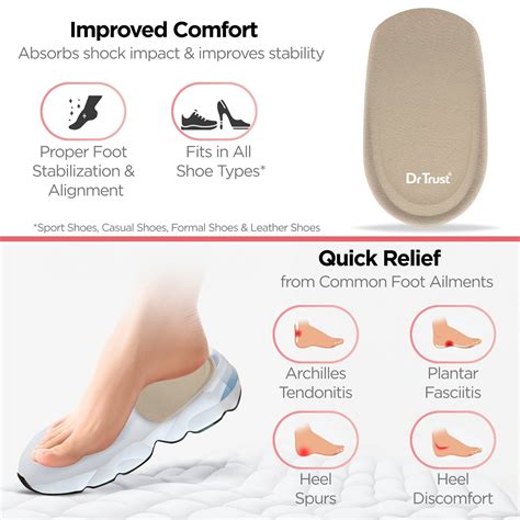 Dr Trust USA Orthopedic Heel Pad For Shoes | Heel Inserts for Shoes