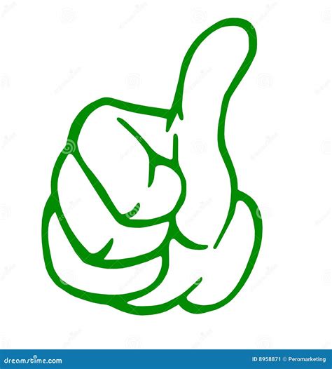 Green Thumb Up stock vector. Illustration of approve, conceptual - 8958871
