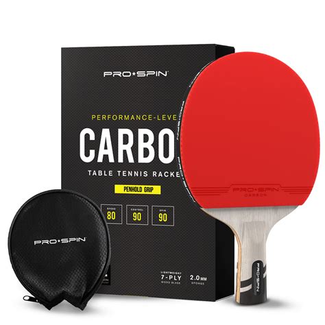 Buy PRO SPIN Carbon Ping Pong Paddles - Penhold Short Grip, Premium ...