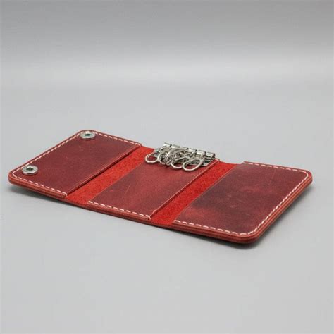 Handmade leather key pouch - Indianleathercraft