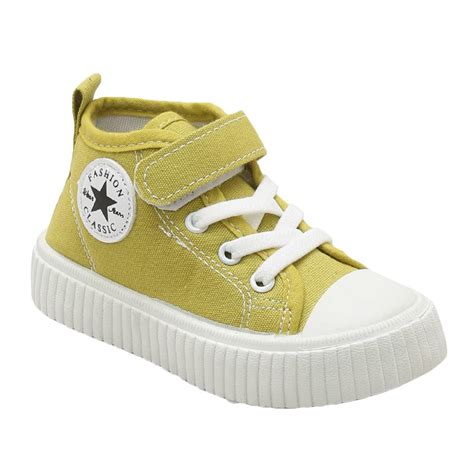 Buy Hopscotch Boys TPR and Canvas Applique Solid Sneakers in Green ...