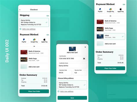 Daily UI 002 Credit Card Checkout :: Behance