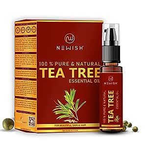Newish, Tea Tree Essential Oil for Skin Acne Anti fungal oil Hair ...