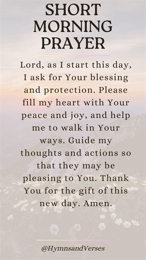 27 Short Morning Prayers | Inspirational quotes god, Morning prayer ...