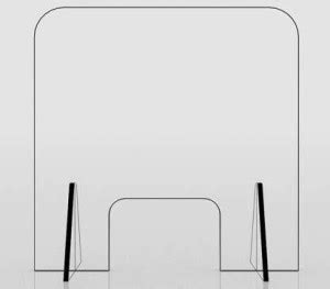 Riya enterprises Acrylic Sneeze Guard 5mm Thick, Size: 24" x 24 ...