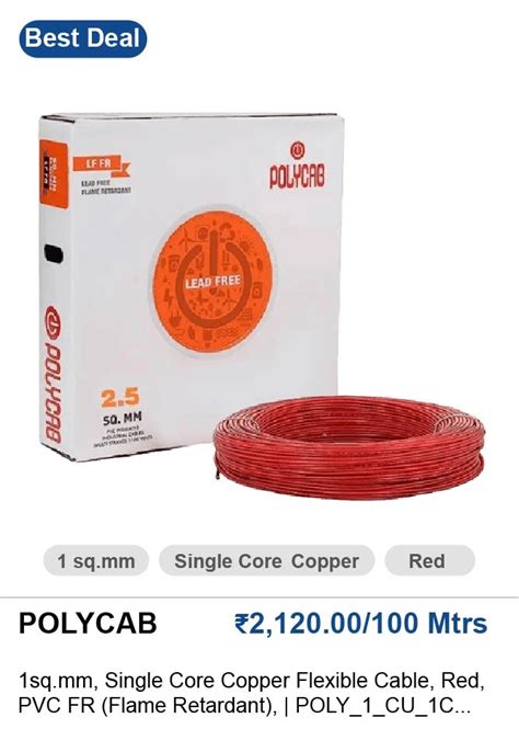 Buy 1 Sq Mm Wire Online at Lowest Price in India