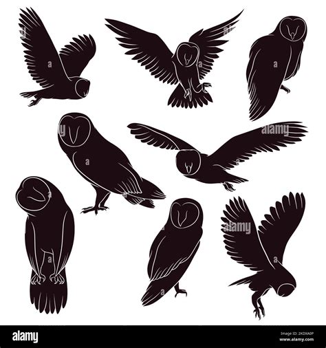 Hand drawn silhouette of owl Stock Vector Image & Art - Alamy