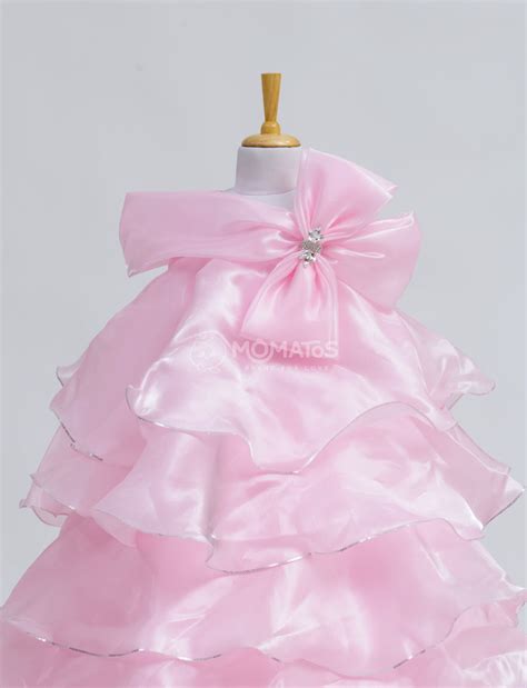 A Gorgeous Pink Wave Design Gown – Momatos