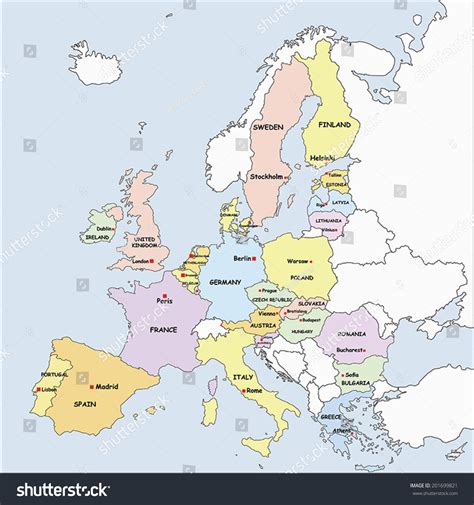 Detailed Map of Europe 的图像结果