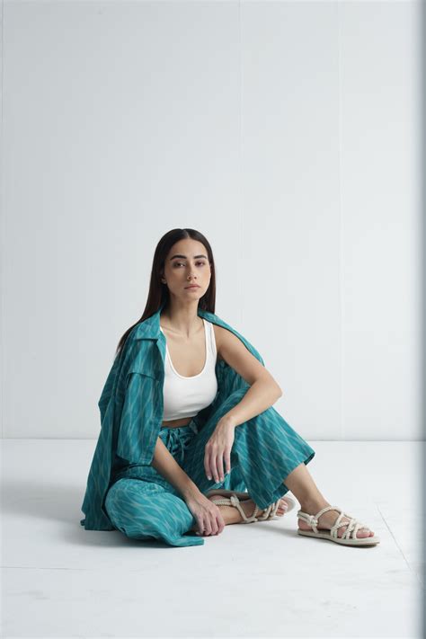 Teal Ikat Co-ord Set