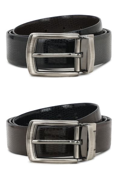 Buy Men Brown Textured Genuine Leather Belt Online - 720175 | Peter England