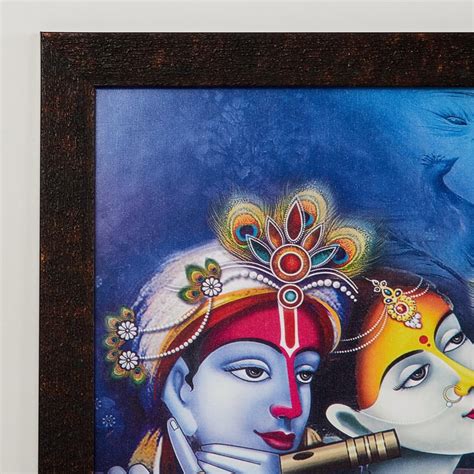 Buy Corsica Mystic India Radha Krishna Wooden Picture Frame - 35x35cm ...