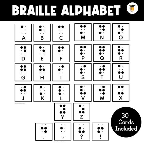 Braille Alphabet Chart