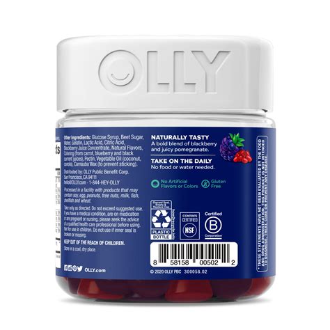 OLLY Men's Multivitamin Gummy, Vitamin Blend, 90 Count