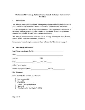 Disclosure Of Ownership Form - Fill Online, Printable, Fillable, Blank ...