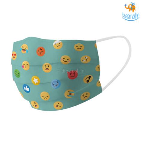 Emojis Cotton Mask With Filter– Bigsmall.in