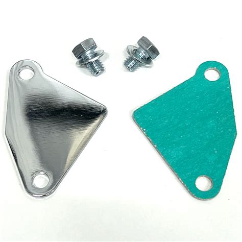 Hot Rod Chrome-Plated Steel EGR Block-Off Plate Kit for Small Block ...
