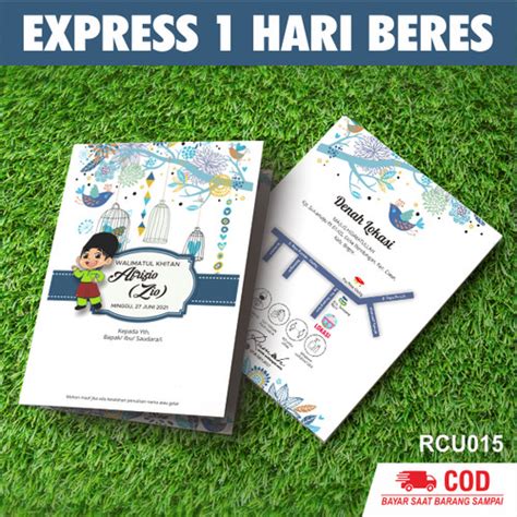 Jual Undangan Pernikahan / Khitanan Warna Biru, Tebal, Murah - Blangko ...