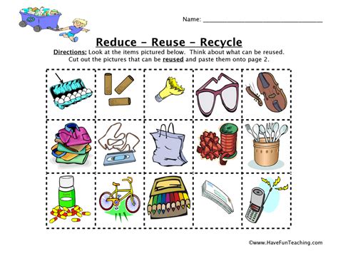 Reduce Reuse/Recycle Worksheet 的图像结果
