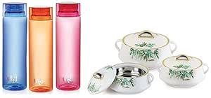 Cello Midas Casserole Gift Set with Inner Steel, 3pc(500ml, 1000ml ...