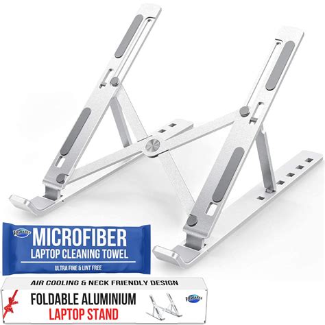 F8WARES Heavy Quality Foldable Aluminium Laptop Stand | Adjustable ...