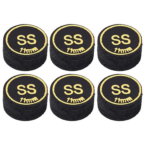 Pool Tips Replacement, PU High Density Easy Installation Black Billiard ...
