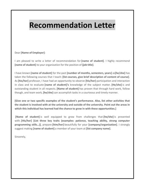 Image result for Example Good Recommendation Letter Sample