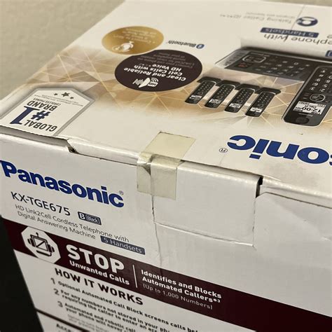 Buy Panasonic KX-TGE675B HD Link2Cell Cordless Phone w/ Answering ...
