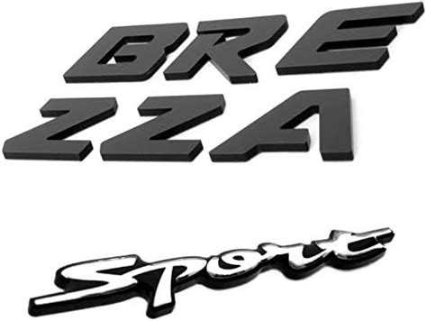 Carmetics BREZZA 3D Letters and Sports 3D Emblem for Maruti Suzuki ...