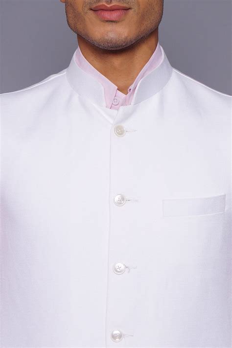 Wintage Men's Pure Linen Vest & Pant Set: White
