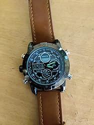 Sylvi Analogue-Digital Luxury Black Dial Brown Leather Strap Multi ...