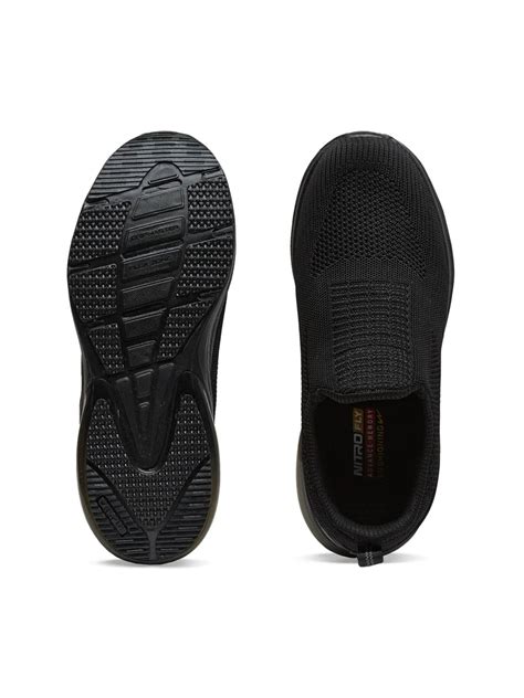 Buy PORIUM Full Black Men's Walking Shoes – Campus Shoes