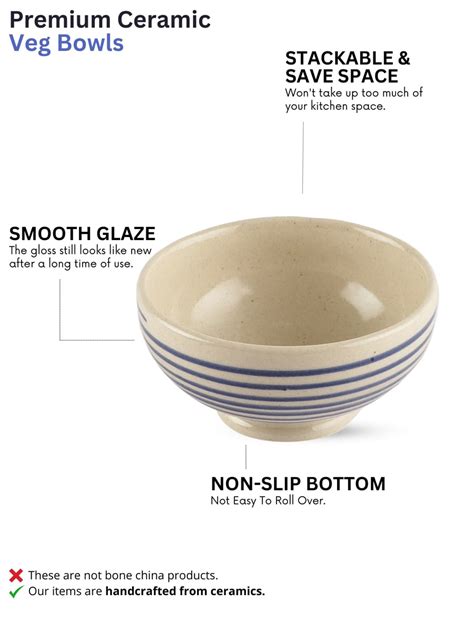 VarEesha Parikrama Blue Spiral Dessert Bowls Set of Six