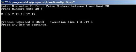 Image result for C Programming Print Prime Numbers