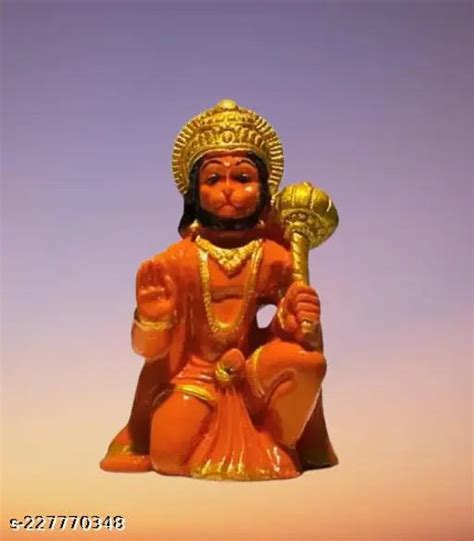 Bajrangbali Hanuman Ji Resin Murti - Poly Resin Hanuman Idol 8cm