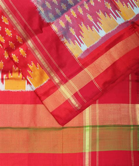 Multi-shade handloom rajkot silk saree – TGSCO Handlooms