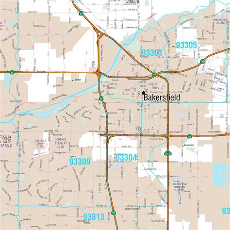 Bakersfield California Zip Code Map Zip 93306 (Bakersfield, CA)