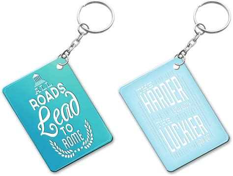 Ucard Motivational Quote Keyring Set of 2 : Amazon.in: Fashion