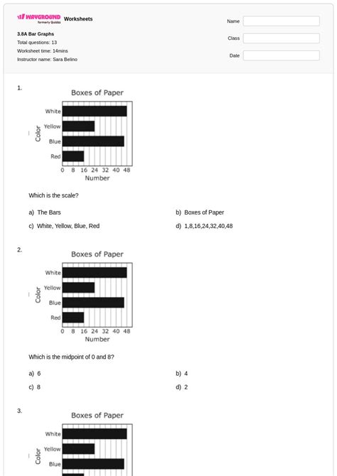 50+ Scaled Bar Graphs worksheets for Class 3 on Wayground | Free ...