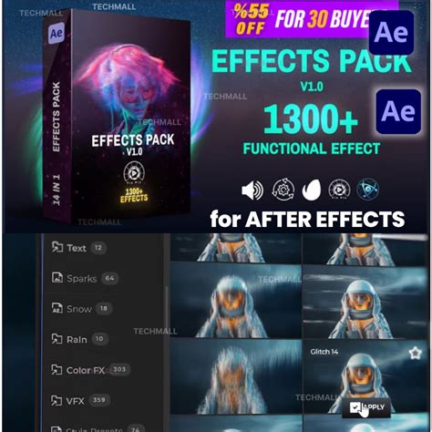 1300+ Ultimate Effects Pack for After Effects | Transitions ,Effects ...